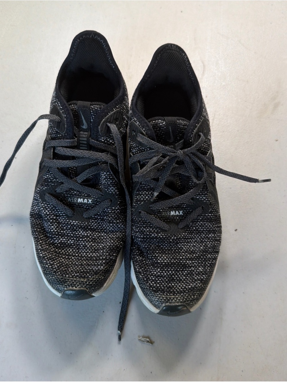 Nike Men’s Black and White Air Max Knit Sneakers